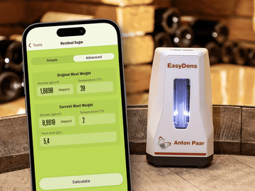 Determine the residual sugar in wine with EasyDens & Wine Meister app